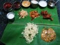 Banana-leaf-vegetarian-thali-at-Kamat-Andhra-Meals-Hyderabad