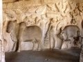Relief of the milkmaids and animals inside Krishna Cave Mahabalipuram temple