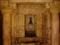 Black marble statue of Parsvanath inside Parsvanath Temple Khajuraho