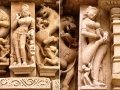Famous sculptures on walls of Parsvanath Temple Khajuraho