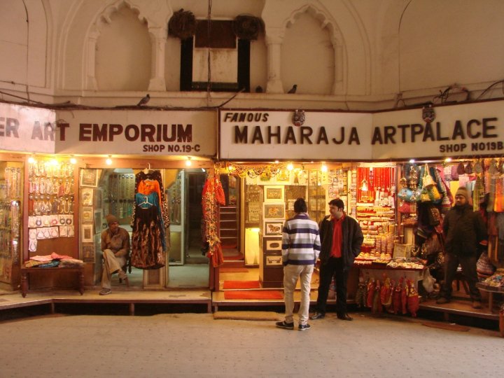 Souvenir shops at Chhatta Chowk in Red Fort Delhi