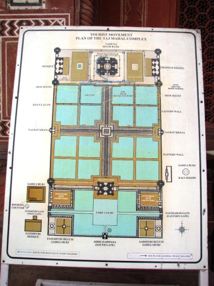Plan of the Taj Mahal complex