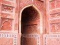 Detailed artwork inside the Taj Mahal mosque