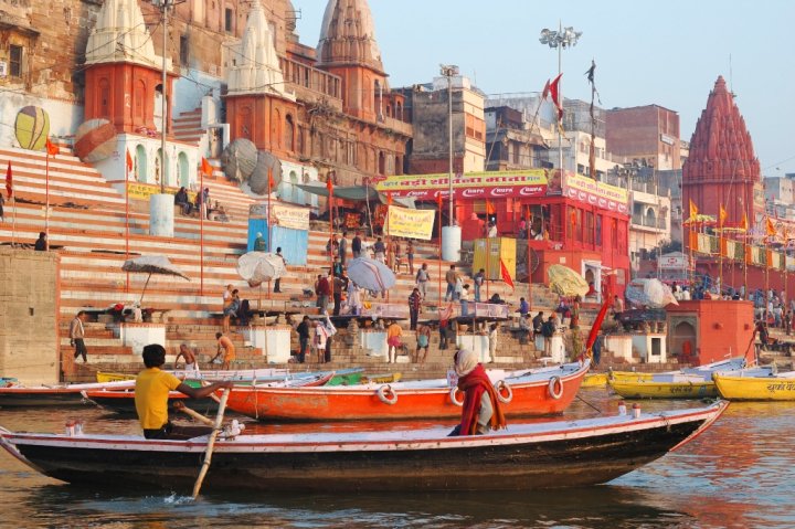 Boat ride along the Ganges Varanasi