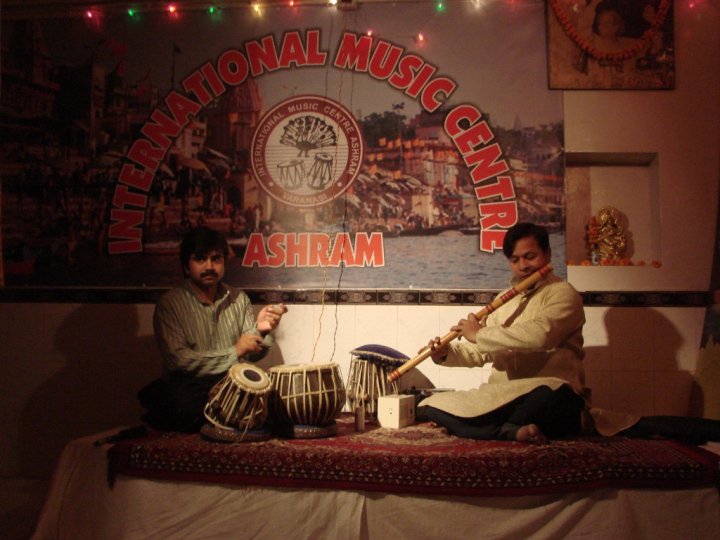 Indian classical music artists perform at International Music Centre Ashram Varanasi