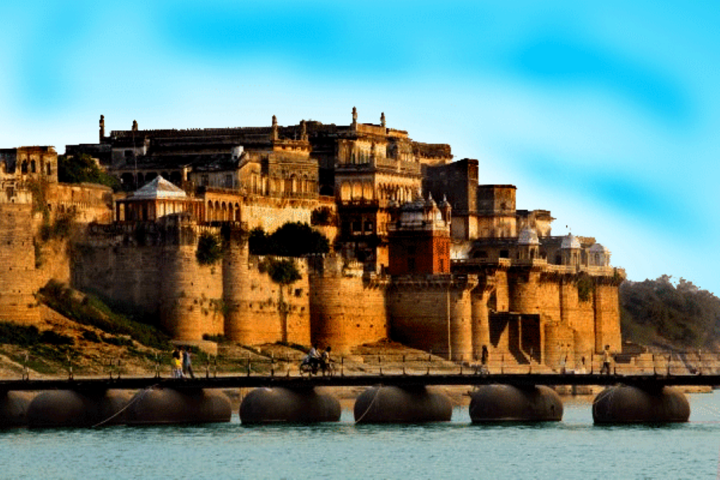 Ramnagar Fort Varanasi seen from the river
