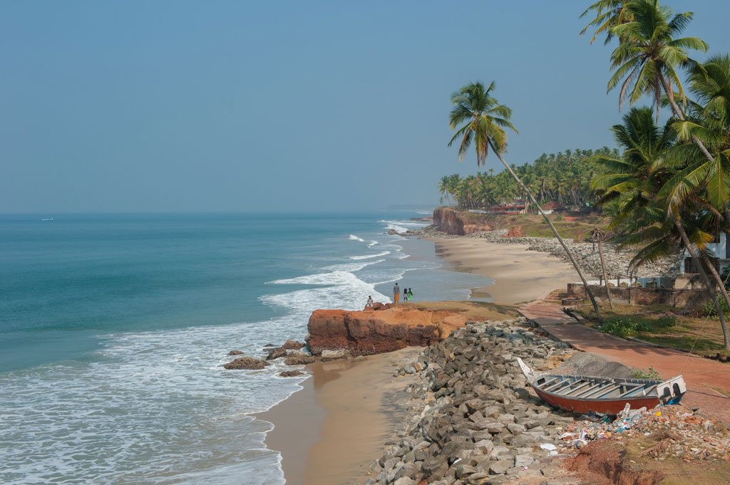 Coastline in Varkala, Kerala, India. 5036745 Stock Photo at Vecteezy